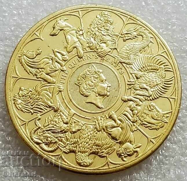 Монета Великобритания 100 Паунда 2020 г Кралица Елизабет II с цена € 20.00 | 39.12 лв.