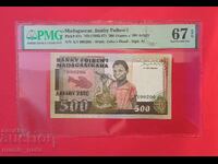 Madagascar 500 Francs 1983 Year PMG 67