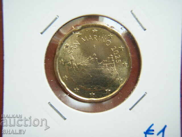 20 Cenți 2025 San Marino (20 eurocenți San Marino) - Unc cu preț € 1.79 | 3.50 BGN