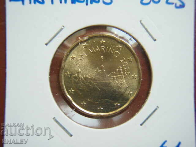 Livrarea 20 Cenți 2025 San Marino (20 eurocenți San Marino) - Unc