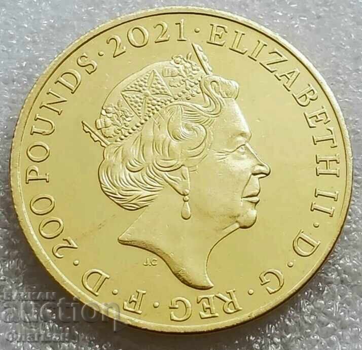 United Kingdom 200 Pounds 2021 Queen Elizabeth II with price 20.00 BGN | € 10.23