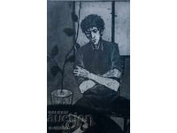 Γραφικά, μικτή τεχνική, φιγούρα σύνθεση "Αναμονή"