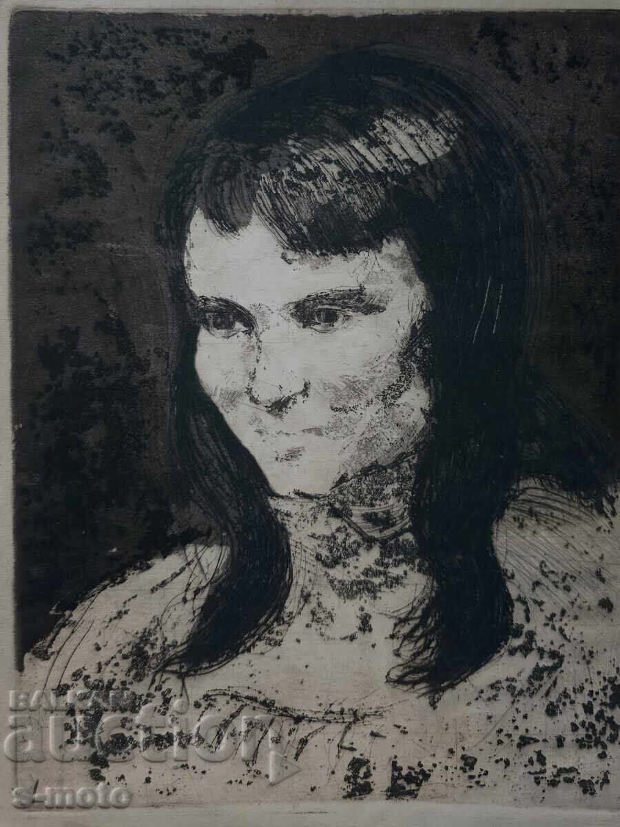 Γραφικά, λιθογραφία, γυναικείο πορτρέτο με τιμή 160.00 BGN | € 81.81