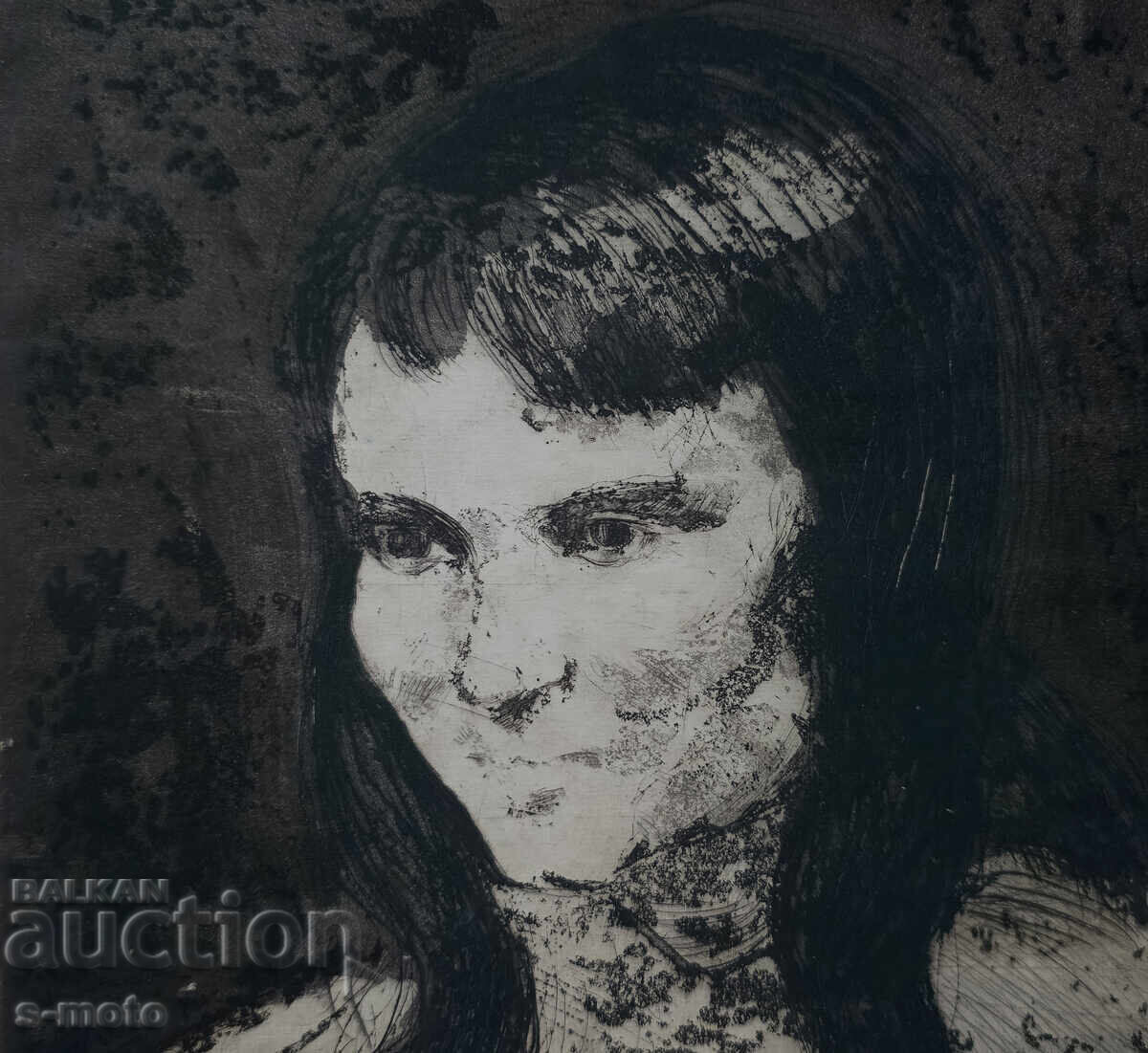Δημοπρασία Γραφικά, λιθογραφία, γυναικείο πορτρέτο