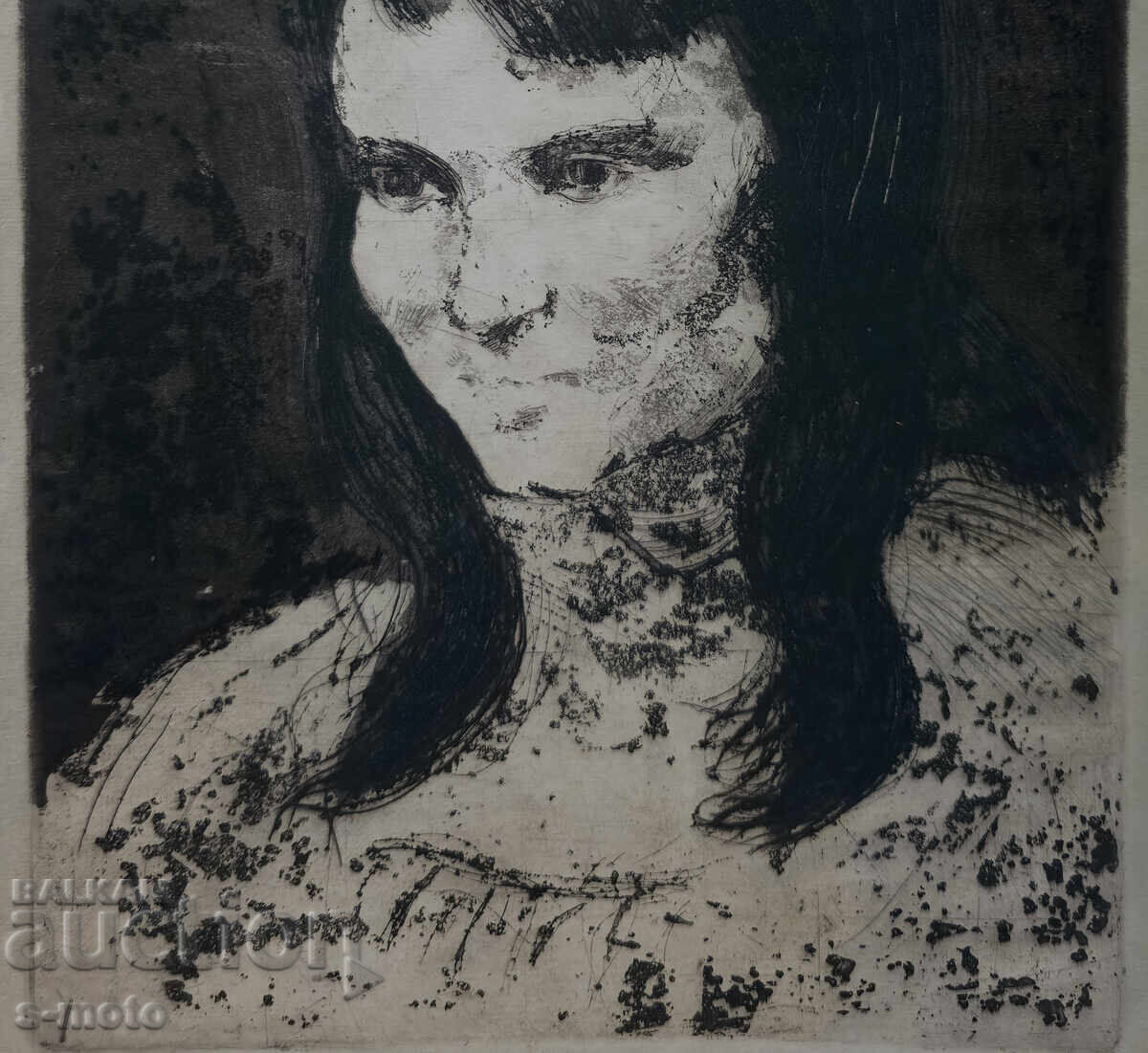 Γραφικά, λιθογραφία, γυναικείο πορτρέτο - 5
