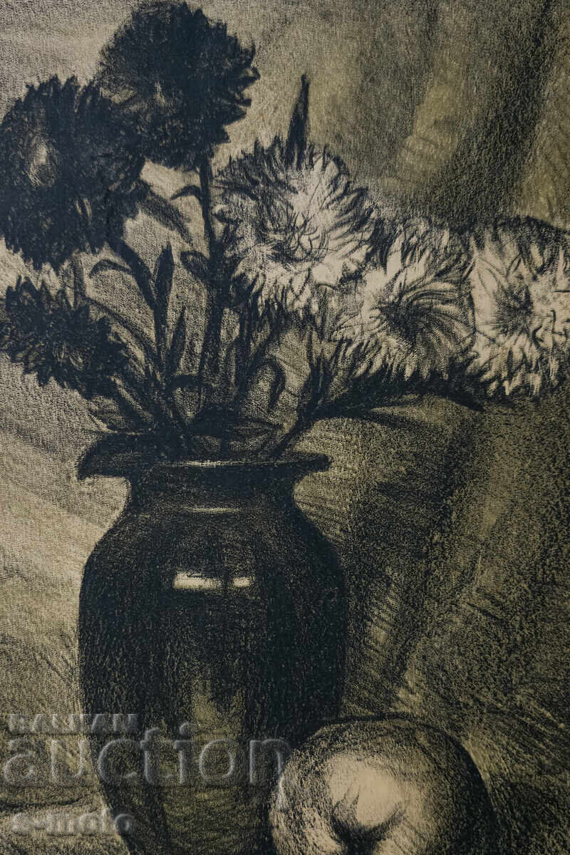 Графика, литография натюрморт 1970г. - 7