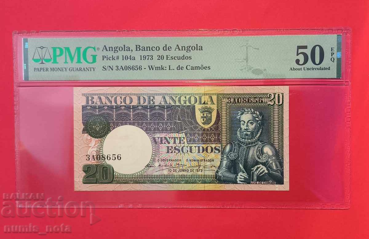 Angola 20 escudos 1973 PMG 50 Angola 20 escudos 1973 PMG 50