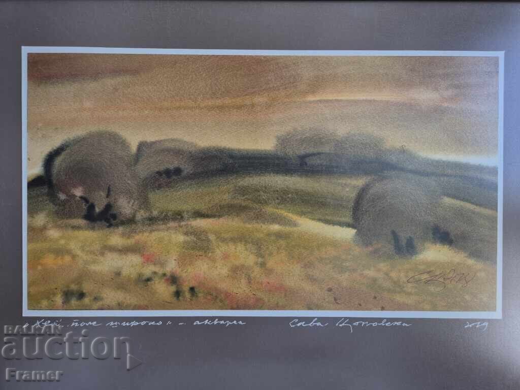 Watercolor by the great artist STOLETNIKA Sava Tsonovski 5G with price 595.00 BGN | € 304.22