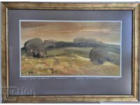 Aкварел от големият художник СТОЛЕТНИКА Сава Цоновски 5Г