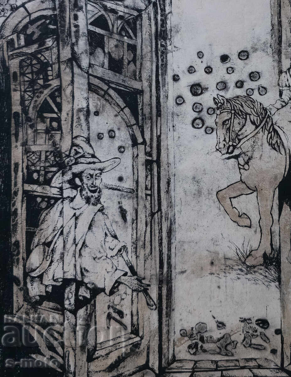 Grafika, οφώρτ, αφηρημένη σύνθεση, "Διασταύρωση" - 6