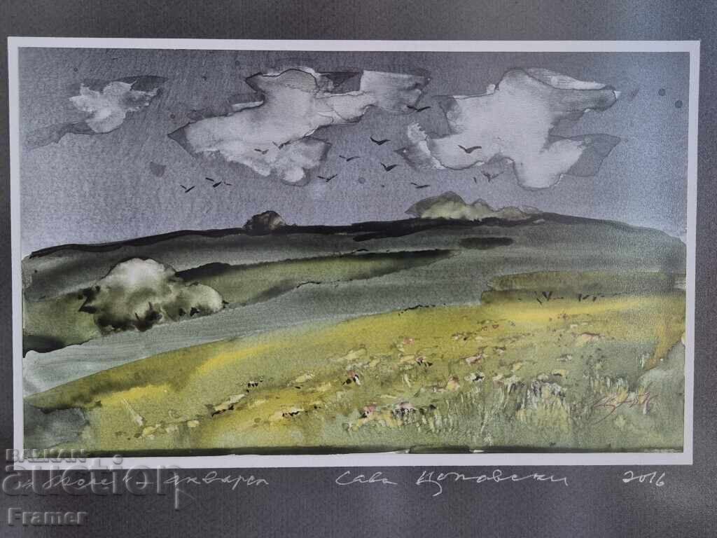 Watercolor by the great artist STOLETNIKA Sava Tsonovski 10z with price 370.00 BGN | € 189.18