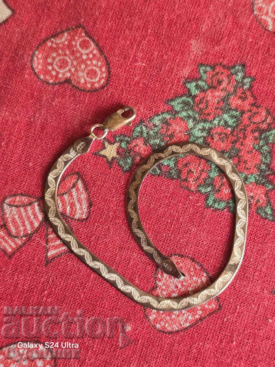 Silver bracelet. 18 cm. I'm listing over 100 auctions. Take a look with price 24.99 BGN | € 12.78