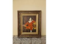 Υπέροχη αντίκα ολλανδική ζωγραφική με λάδι σε καμβά