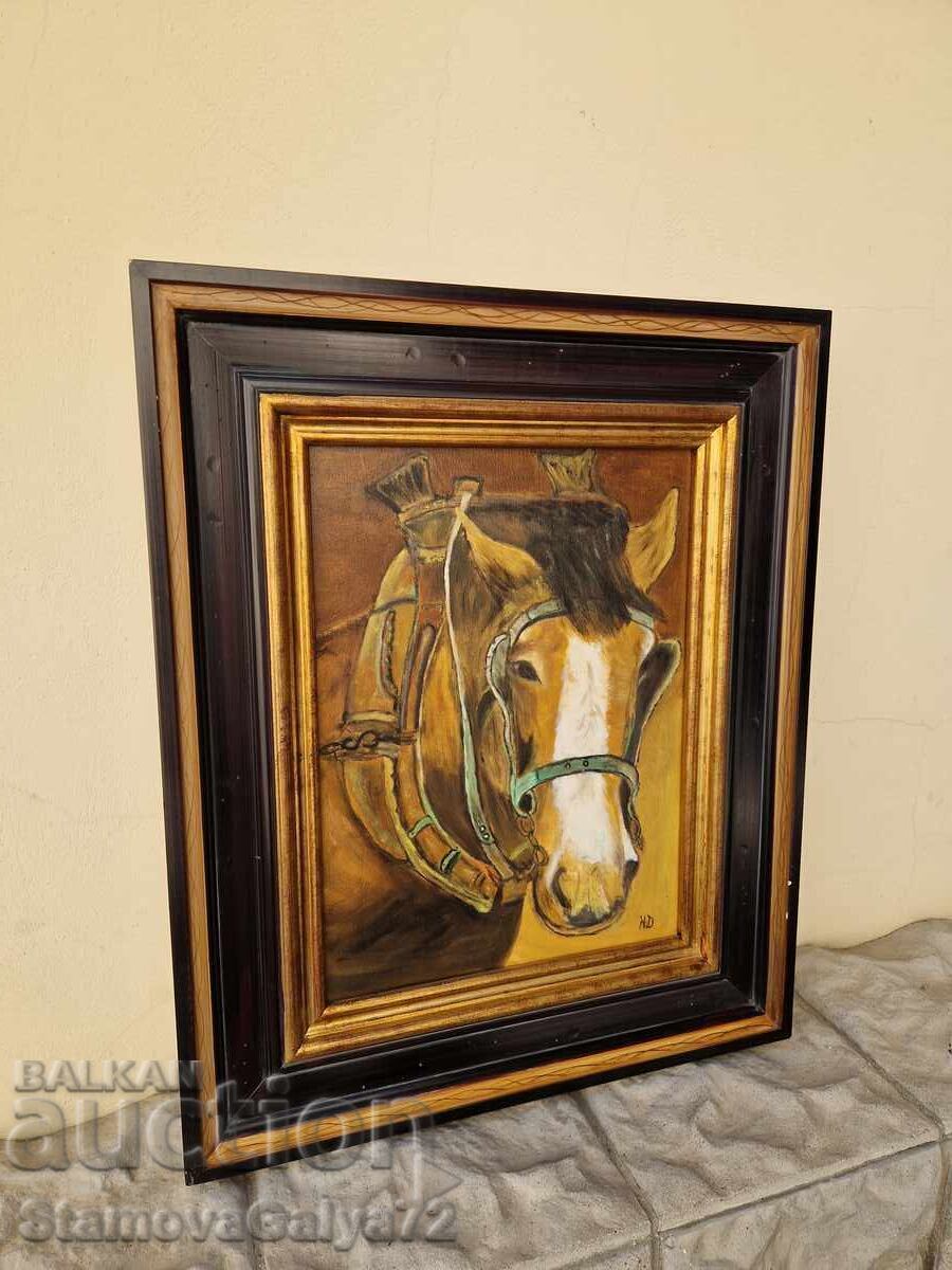 Beautiful antique original oil on canvas painting - 6