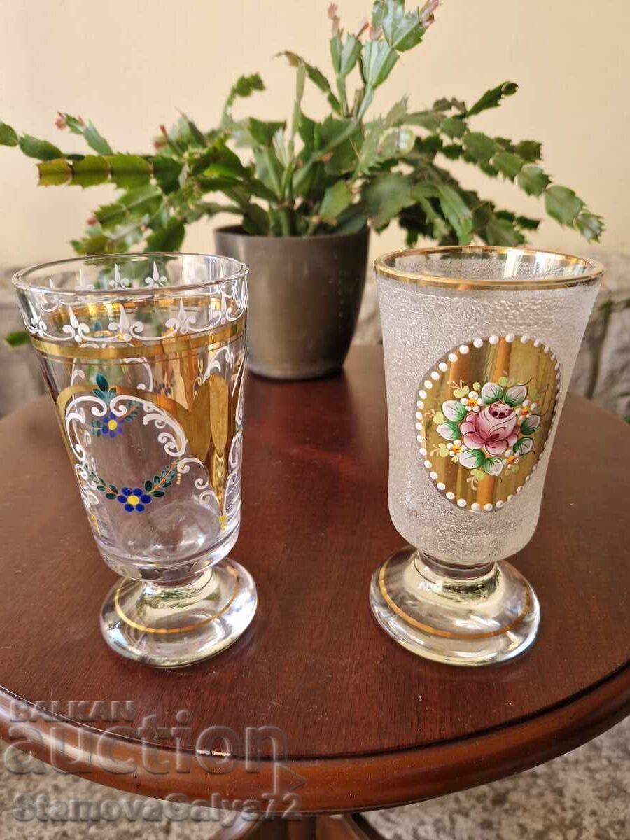 Страхотен лот от 2 антикварни чаши Бохемия Bochemia с цена € 62.38 | 122.01 лв.