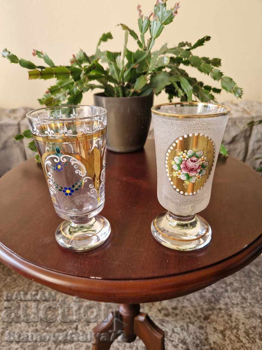 Licitație Lot excelent de 2 cești antice Bohemia Bochemia