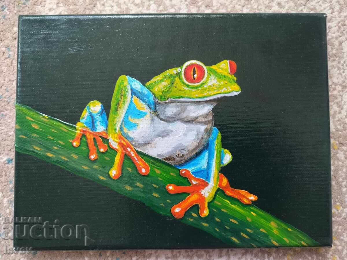 Frumoasă pictură cu broască cu preț 35.00 BGN | € 17.90