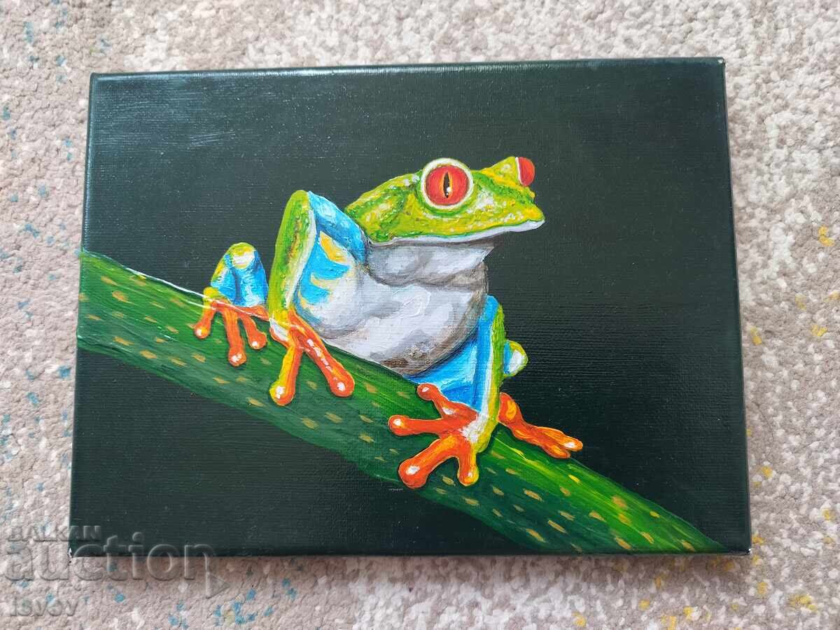 Frumoasă pictură cu broască