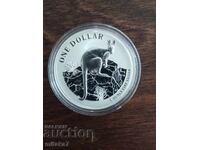 Сребърна монета "Кенгуру", 1 oz, 2010г., Австралия
