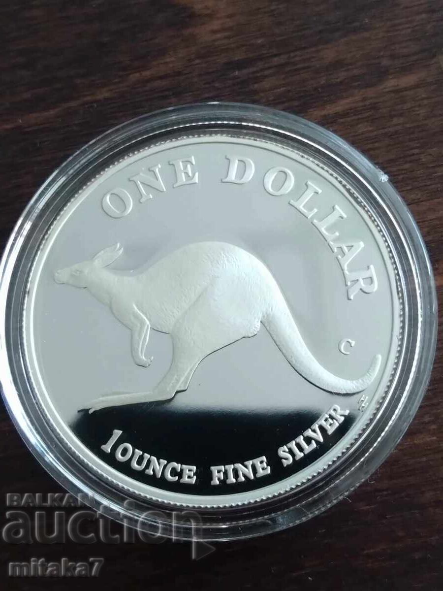 Silver Kangaroo coin, 1 oz, 1998, Australia with price 162.00 BGN | € 82.83