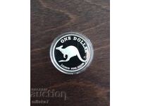 Silver Kangaroo coin, 1 oz, 1998, Australia