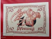 Bancnota-Germania-Thuringia-Arnstadt-10 pfennig 1921