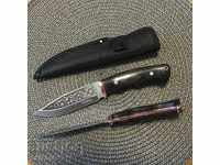 Cutit de vanatoare bogat gravat cu cerb 120x230