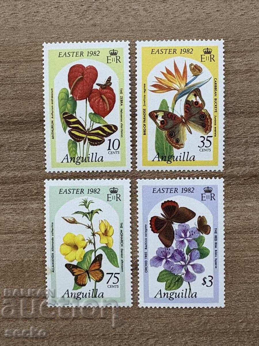 Ангила - Великден - Пеперуди върху цветя (1982) MNH Ангила - Великден - Пеперуди върху цветя (1982) MNH