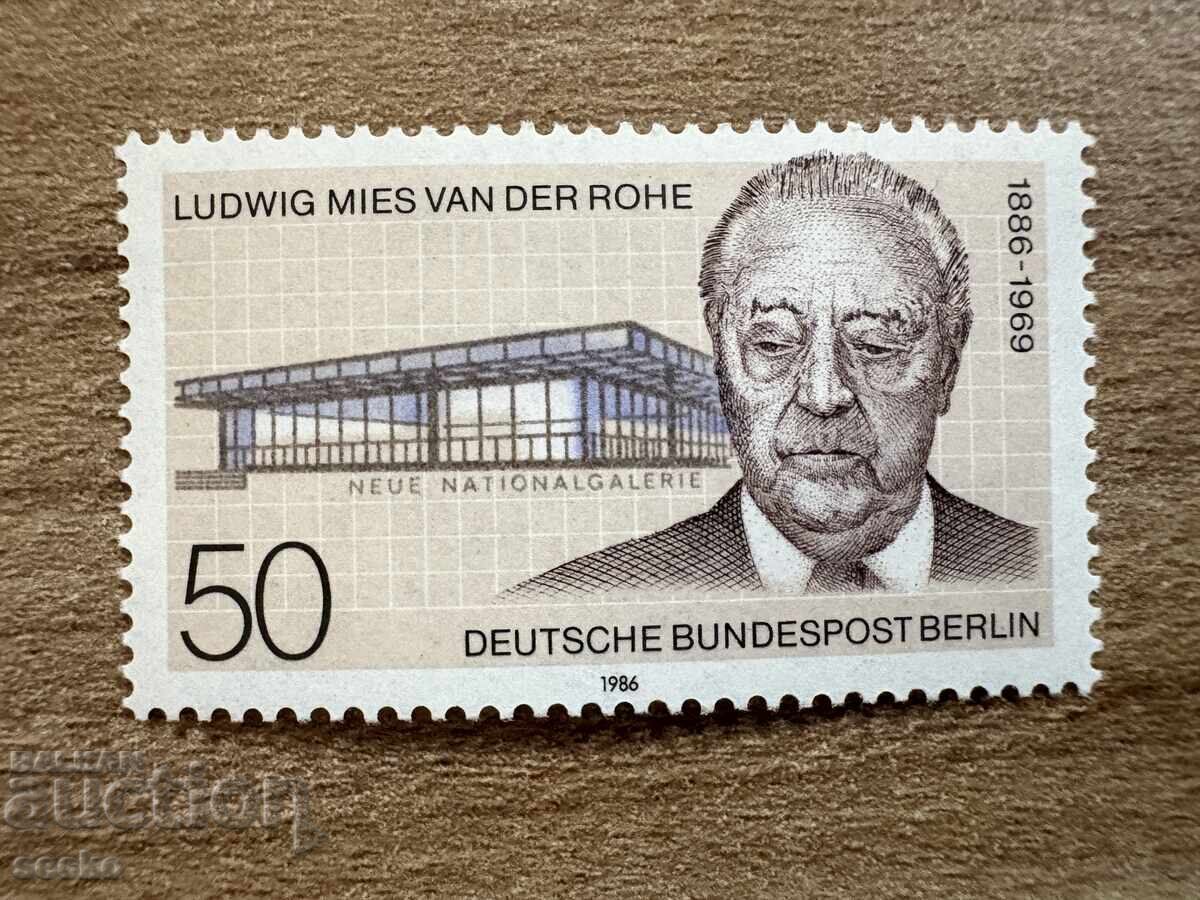 Βερολίνο - 100 χρόνια από τη γέννηση του Λούντβιχ Μις βαν... (1986) MNH Βερολίνο - 100 χρόνια από τη γέννηση του Λούντβιχ Μις βαν... (1986) MNH