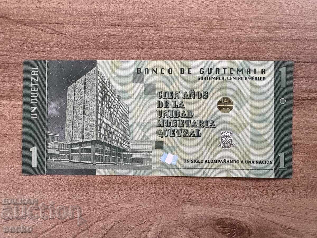 Гватемала - 1 кетцал (2024),  UNC с цена 3.50 лв. | € 1.79