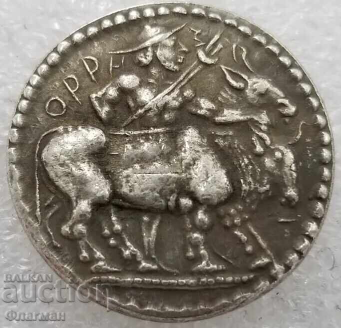Октодрахма от Тракия, племето Орески, 479 г. пр. Хр. РЕПЛИКА