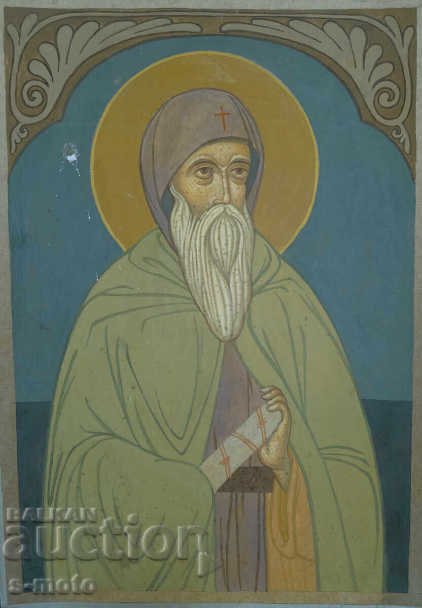 Tablou tempera - Sf. Ioan de Rila, icoană