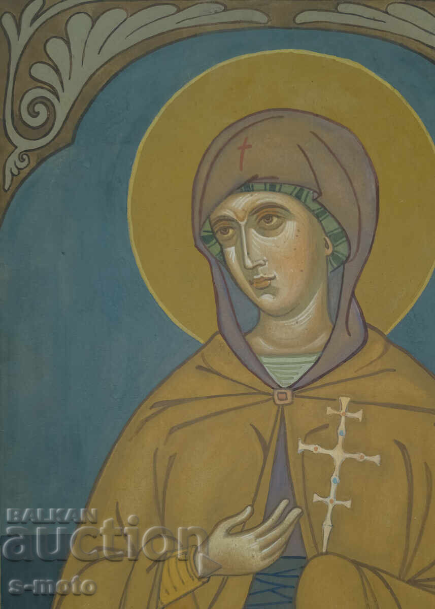 Licitație Tablou tempera - Sfânta Parascheva de la Iași, icoană Licitație Tablou tempera - Sfânta Parascheva de la Iași, icoană