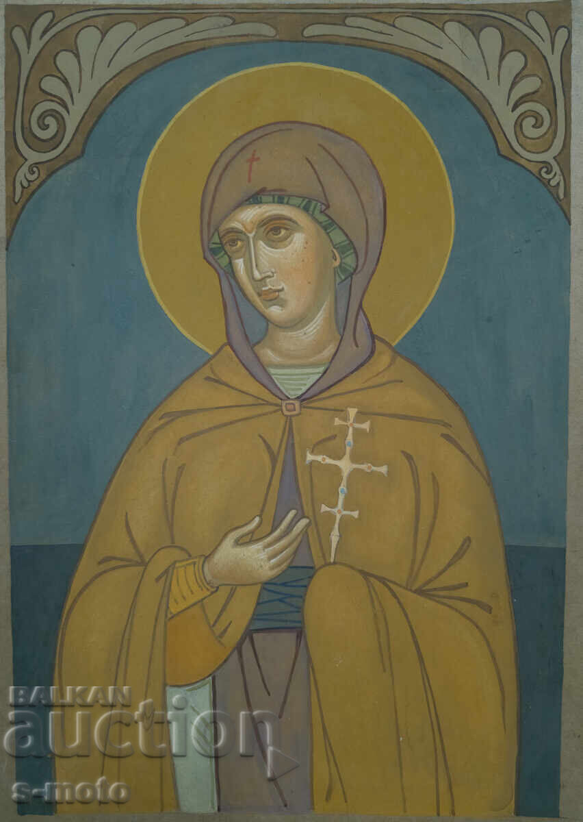 Картина темпера - Св. Петка Търновска, икона