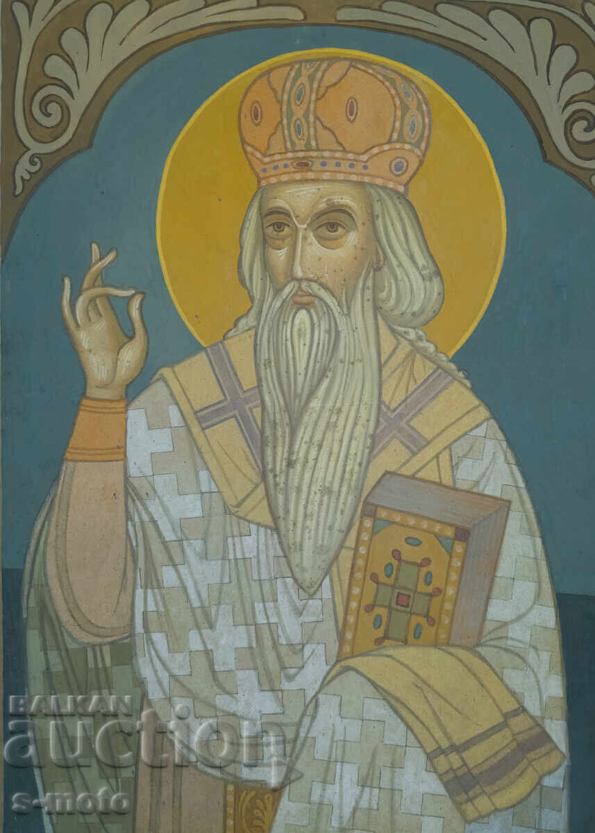 Картина темпера - Св. Евтимий Търновски, икона