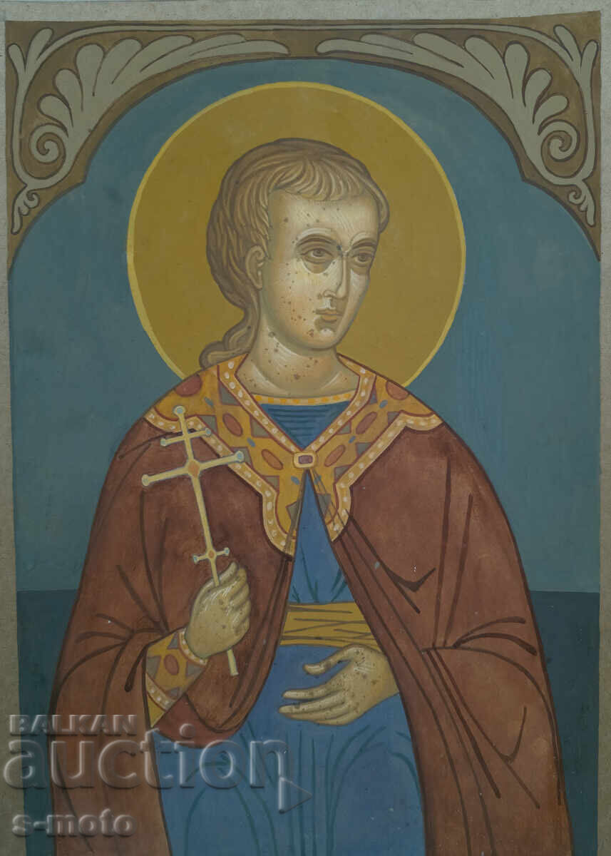 Картина темпера - Св. Мъченик Трифон, икона