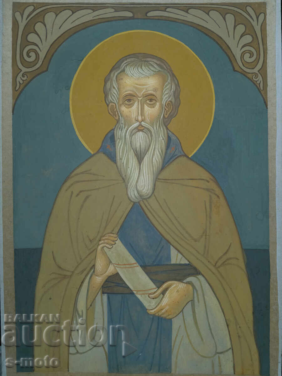 Аукцион Картина темпера - Св. Иван Рилски, икона Аукцион Картина темпера - Св. Иван Рилски, икона