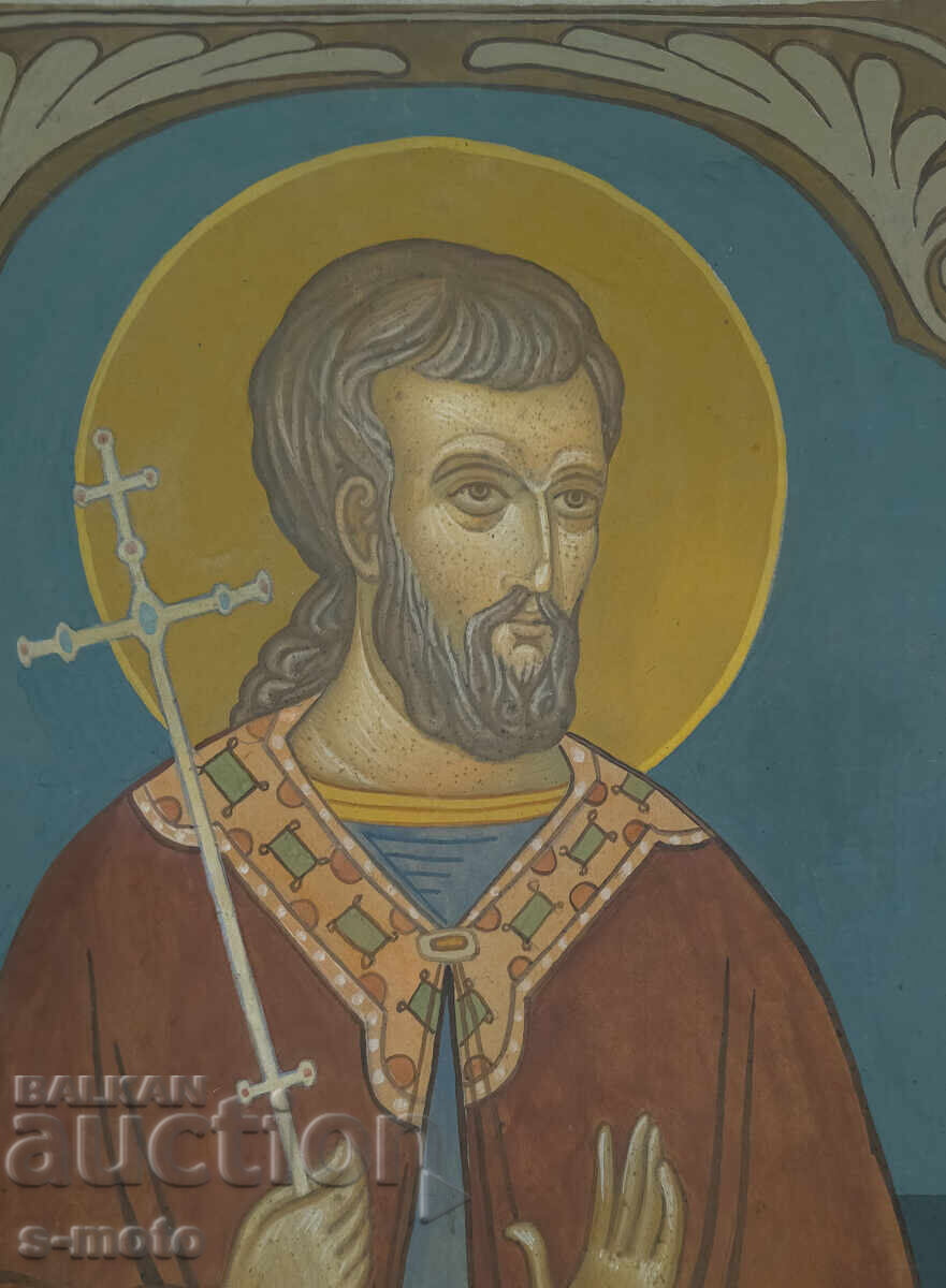 Pictură tempera - Sf. Mina, icoană - 7