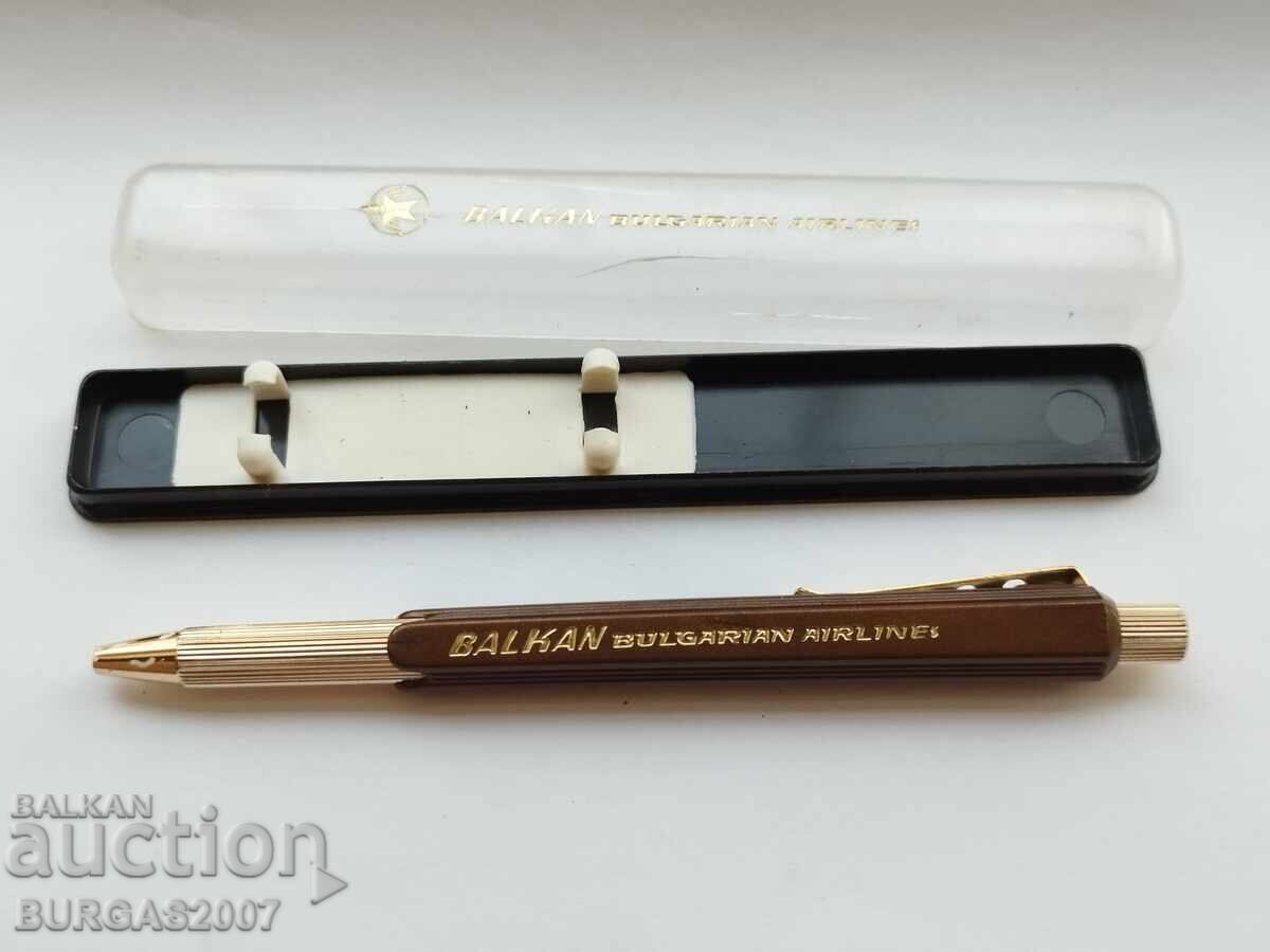 Old BGA Balkan ballpoint pen, social. NRB with price 40.00 BGN | € 20.45