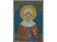 Tablou tempera - Sfânta Marina din Antiohia, icoană