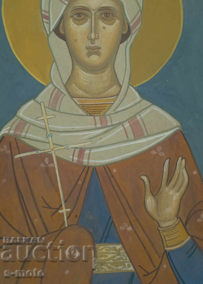 Licitație Tablou tempera - Sfânta Marina din Antiohia, icoană Licitație Tablou tempera - Sfânta Marina din Antiohia, icoană