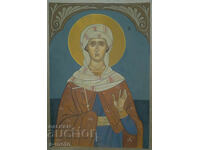 Tablou tempera - Sfânta Marina din Antiohia, icoană