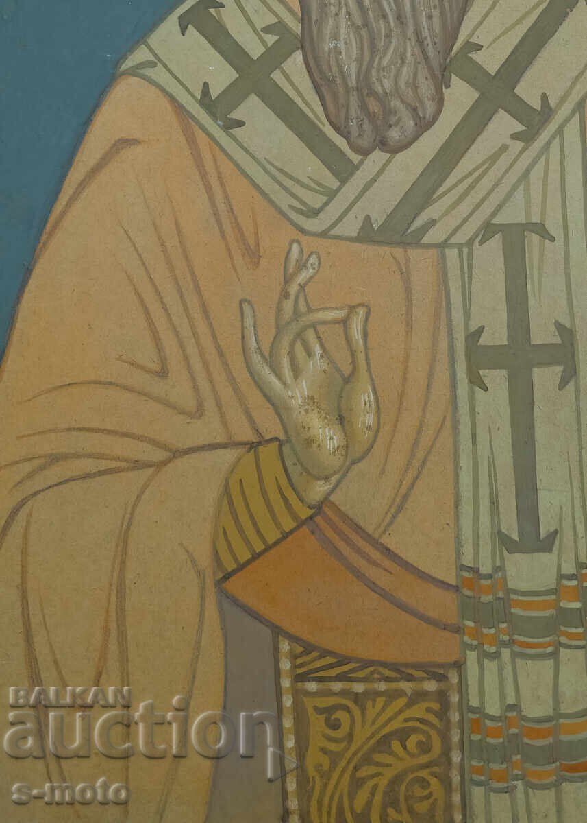 Tablou tempera - Sf. Ignatie, icoană - 5