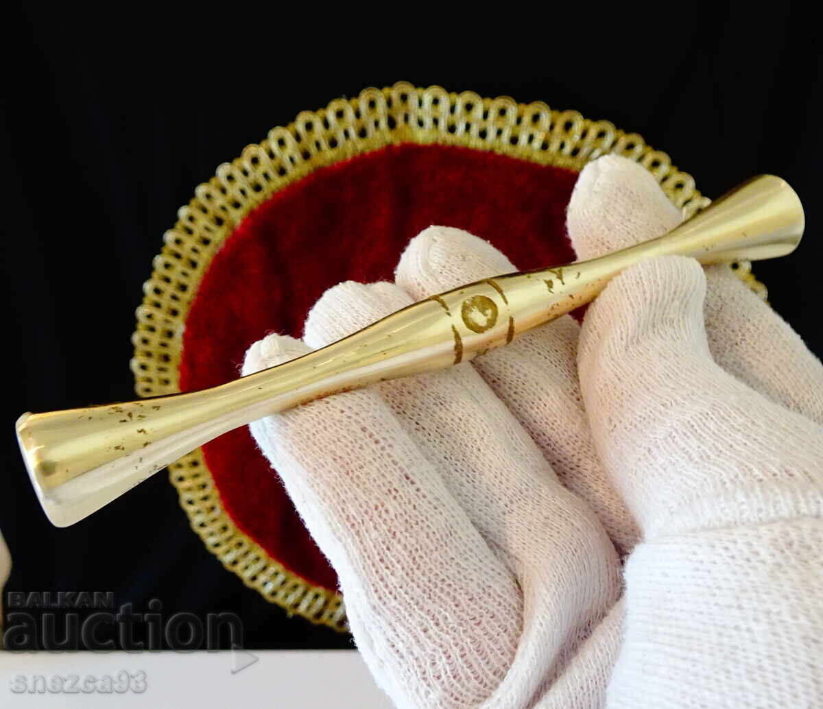 Livrarea Moștar din bronz pentru mojar 12.5 cm., marcaj