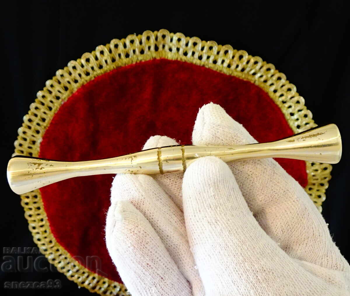 Moștar din bronz pentru mojar 12.5 cm., marcaj