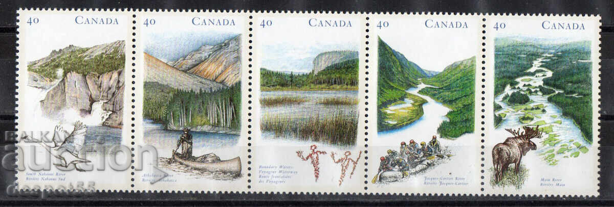 1991. Canada. Râuri Canadiene. Bandă desenată 1991. Canada. Râuri Canadiene. Bandă desenată