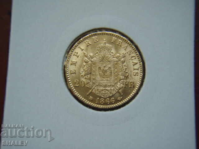 Auction  20 Francs 1866 BB France - AU/Unc (Gold)