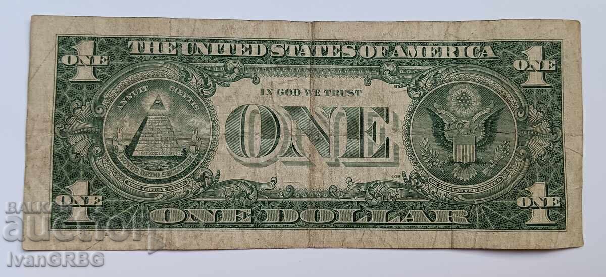 Licitație 1 dolar SUA sigiliu albastru 1 dolar 1957 SUA SIGILIU ALBASTRU Bancnotă Licitație 1 dolar SUA sigiliu albastru 1 dolar 1957 SUA SIGILIU ALBASTRU Bancnotă