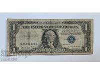 1 dolar SUA sigiliu albastru 1 dolar 1957 SUA SIGILIU ALBASTRU Bancnotă