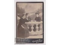 1900-τα τρεις νεαρές γυναίκες πορτρέτο Κιουστεντίλ φωτογραφία καρμπόν 74607